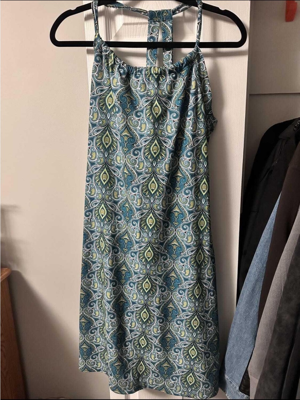 Prana Blue and Green Paisley Dress